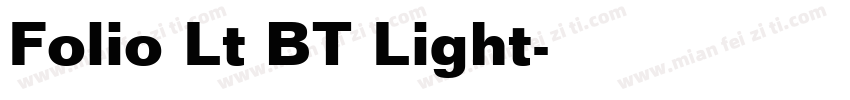 Folio Lt BT Light字体转换